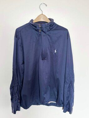 Vintage Polo Golf Ralph Lauren Windbreaker Pullover Navy Men's L 90s Sportwear